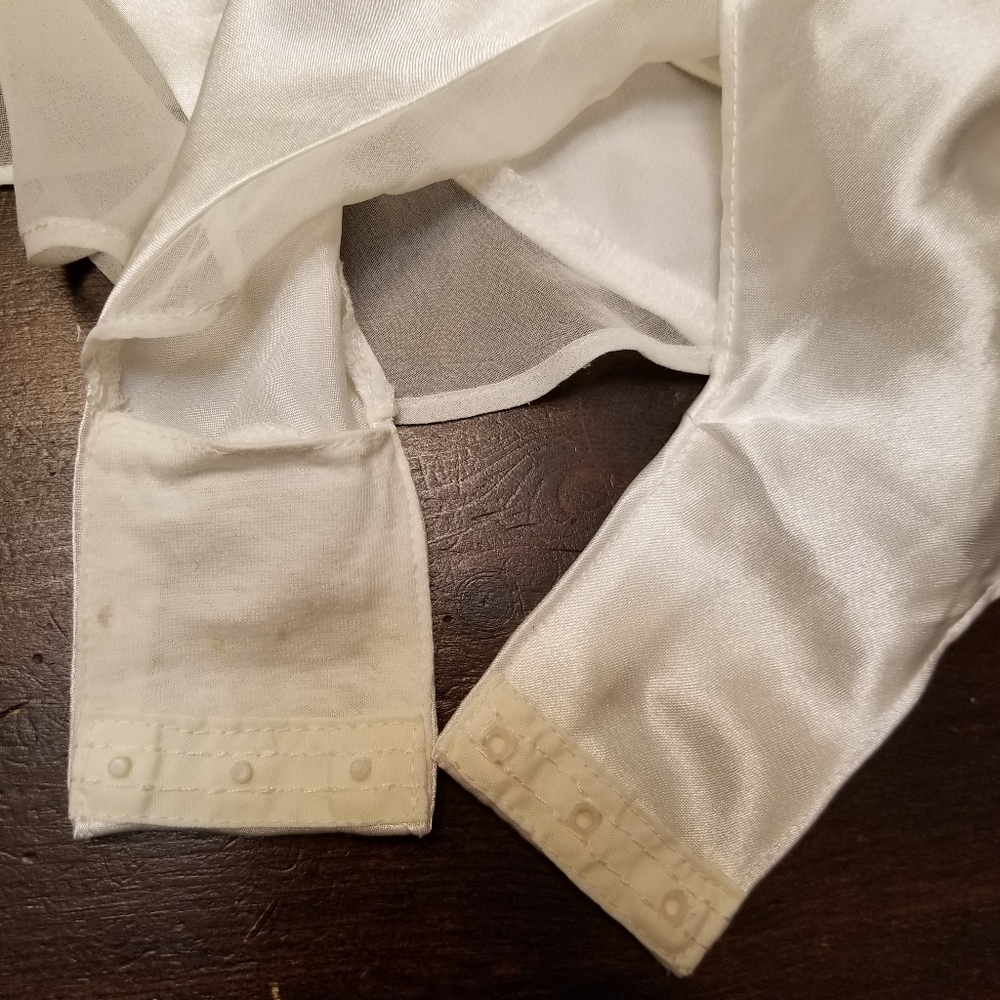 Vintage | Gold Label, Victoria Secret, Ivory Lace Teddy & Robe Lingerie Set, med - Picture 14 of 16